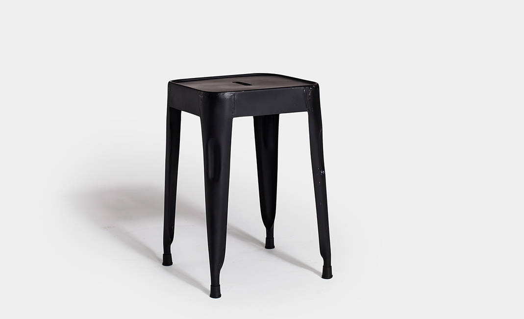 Black Low Industrial Stool | Crimons