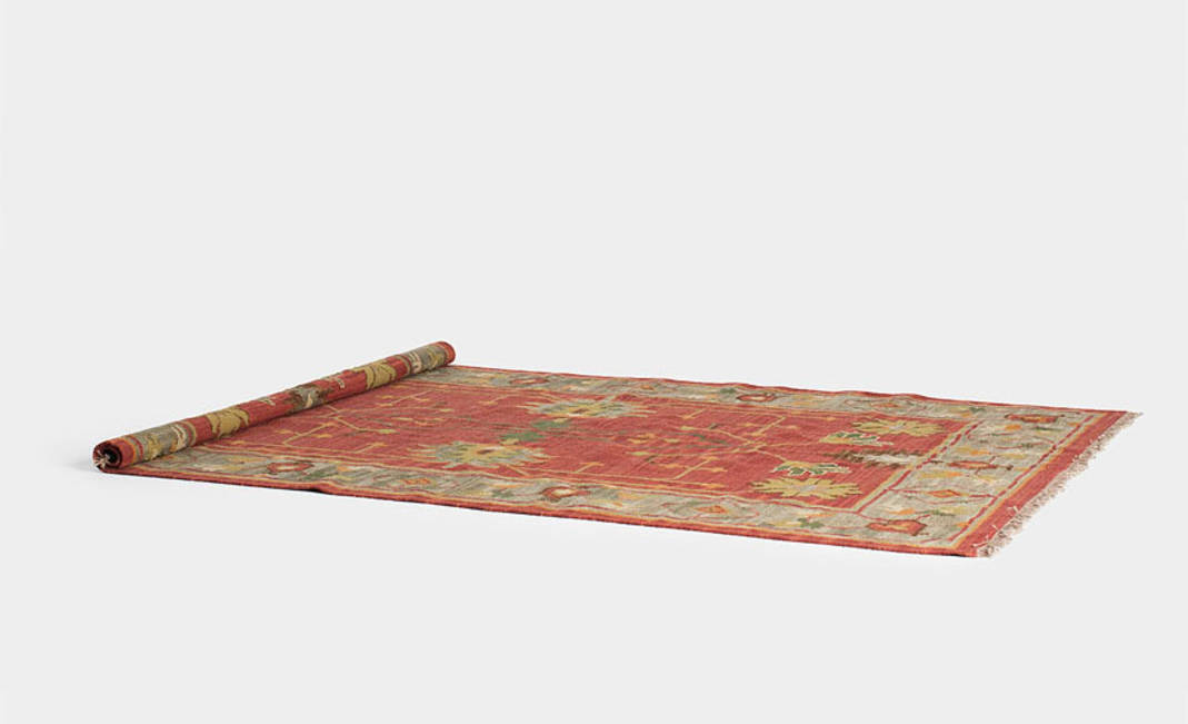 Garnet And Green Taj Mahal Carpet | Crimons