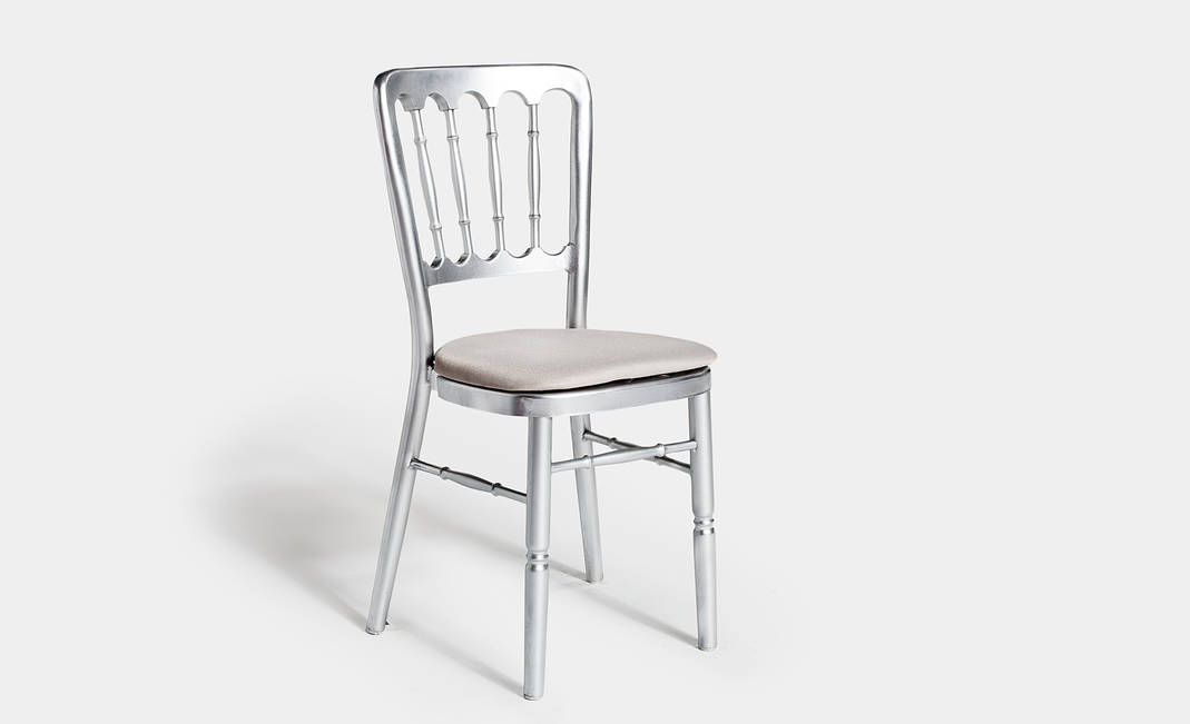 Silver Napoleon Chair  | Crimons