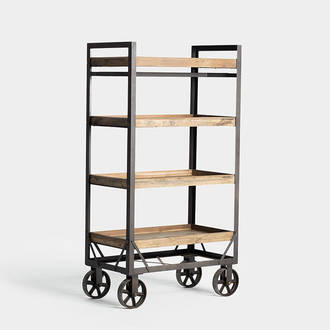 Industrial Shelf With Wheels | Crimons