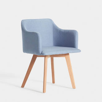 Nordic Blue Upholstered Armchair | Crimons