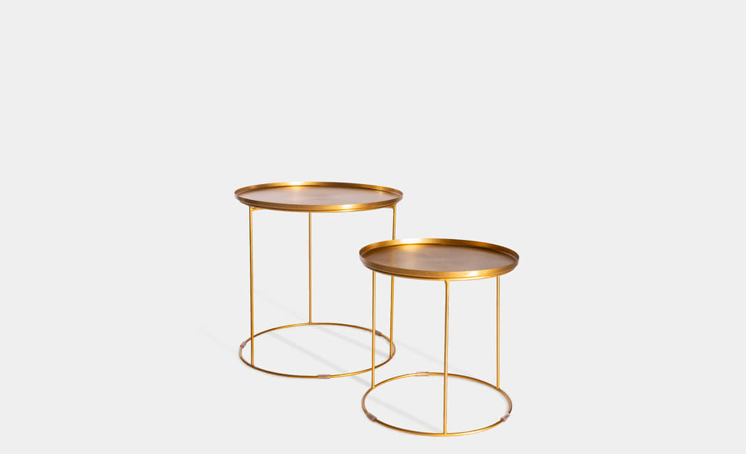 Golden Low Table Set | Crimons
