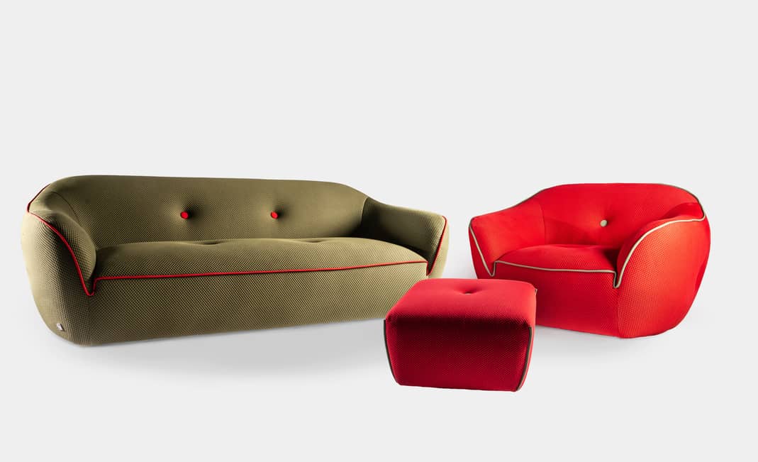 Rugby Red Pouf | Crimons