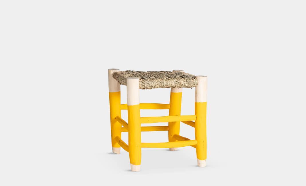 Yellow Low Rope Stool | Crimons