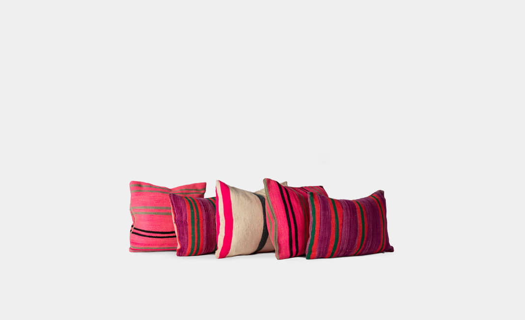 Kilim Cushions Pink Striped | Crimons