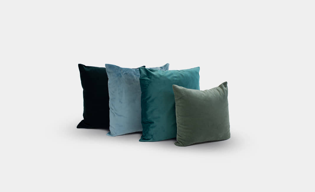 Green Water Velvet Cushions | Crimons