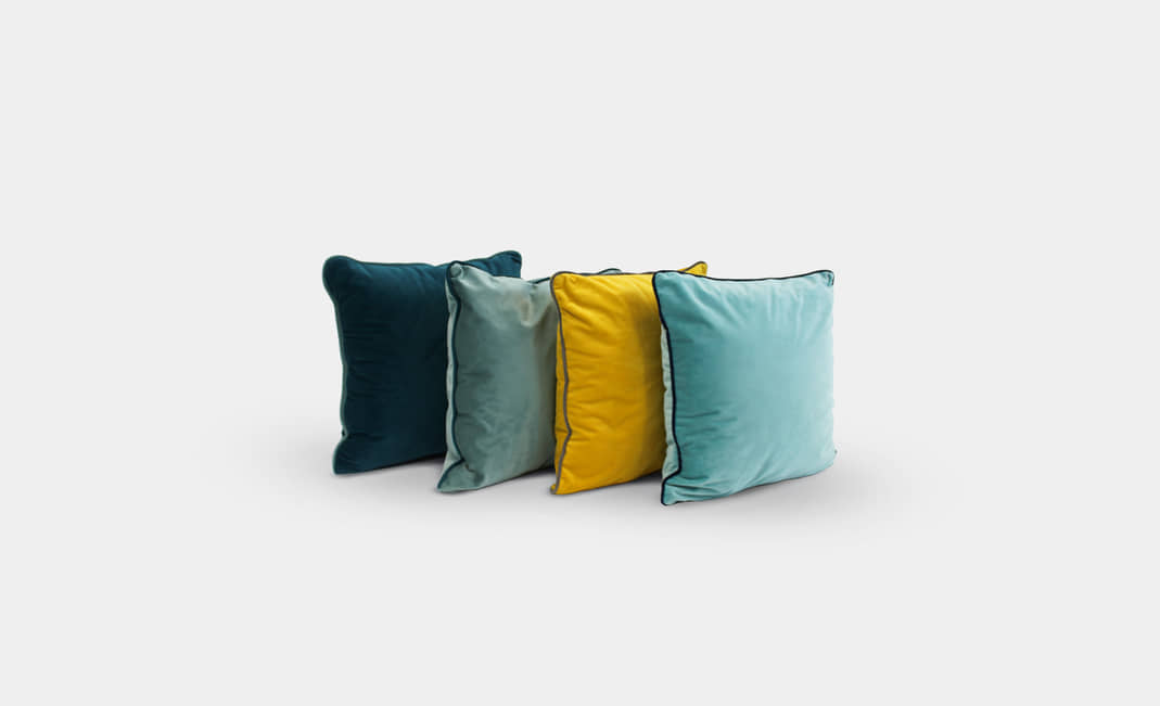 Velvet Trim Cushions | Crimons