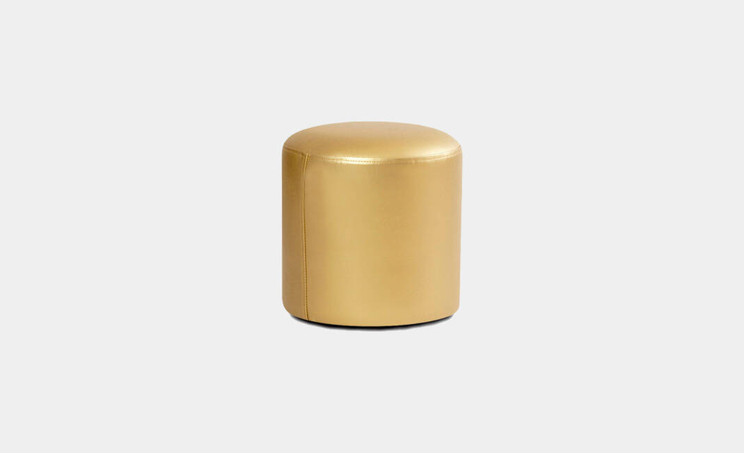 Gold Cylinder Pouf | Crimons