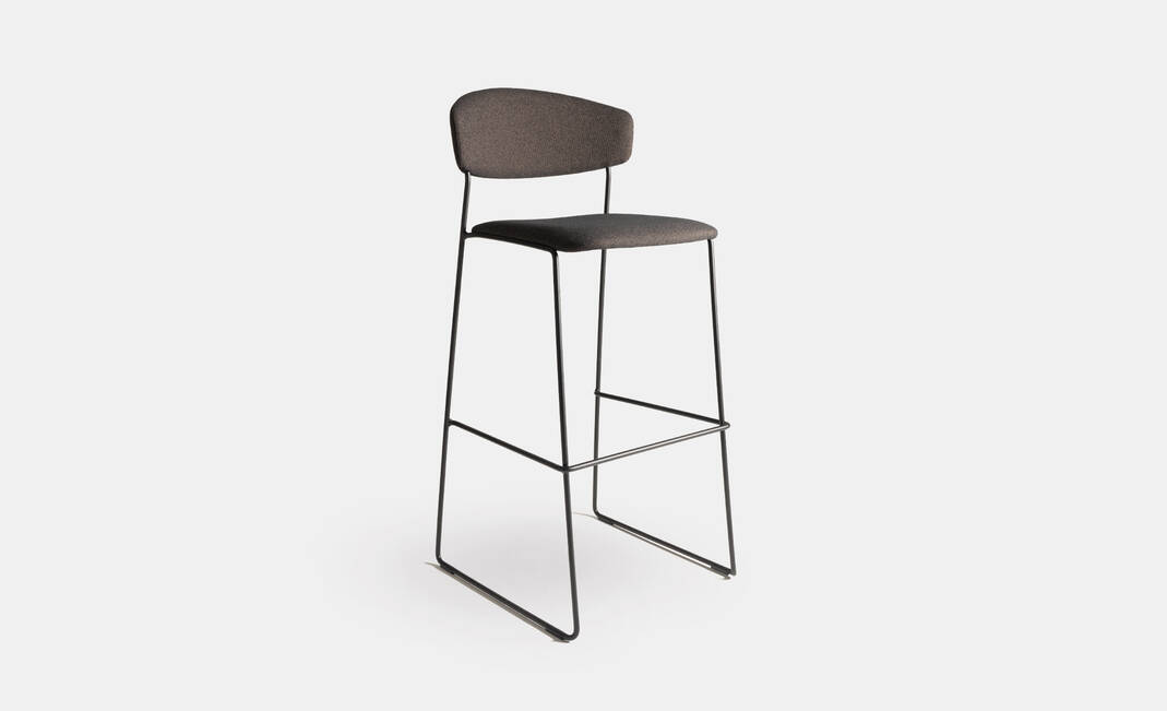 Milan Grey Stool | Crimons