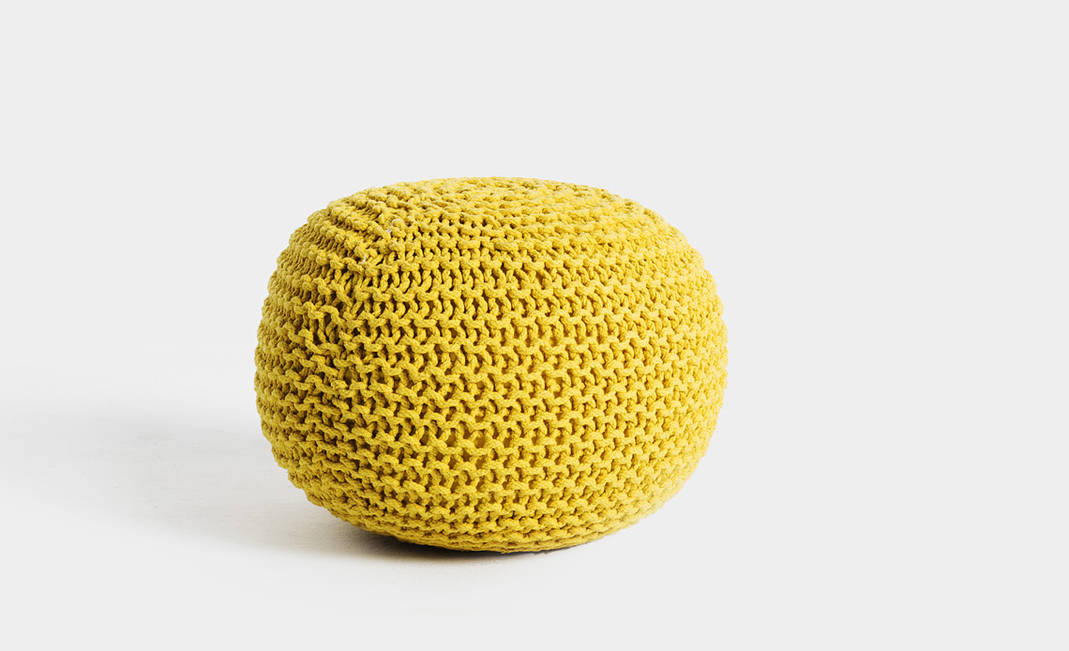 Yellow Puf Tricote | Crimons