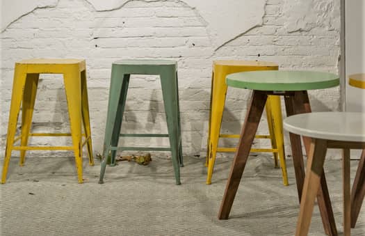 Green Low Industrial Stool | Crimons