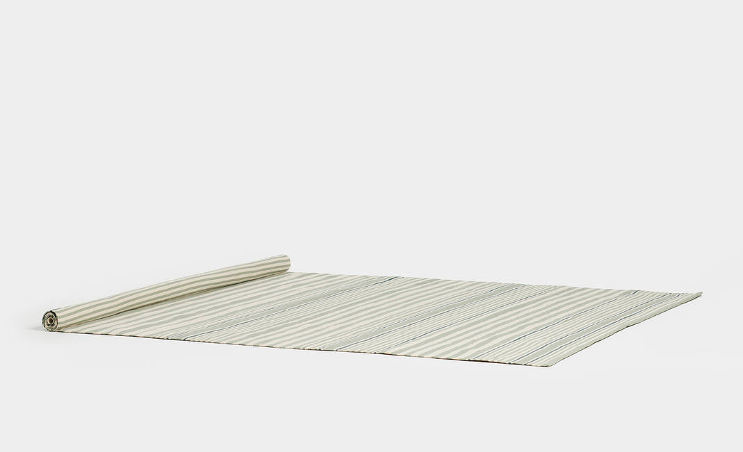 Mint Striped "Summer" Carpet | Crimons
