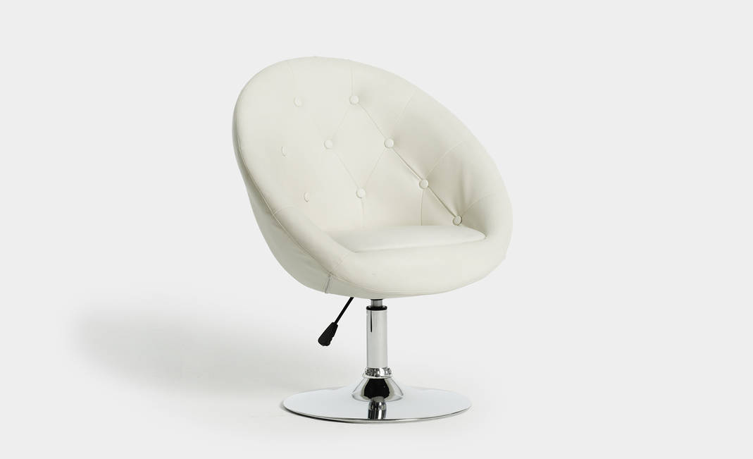 White Conference Armchair with Buttons | Crimons