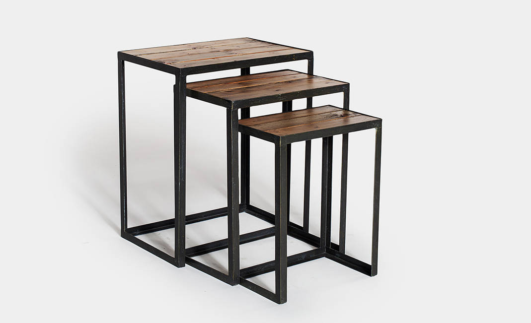 Industrial Wooden Small Table 3u. | Crimons