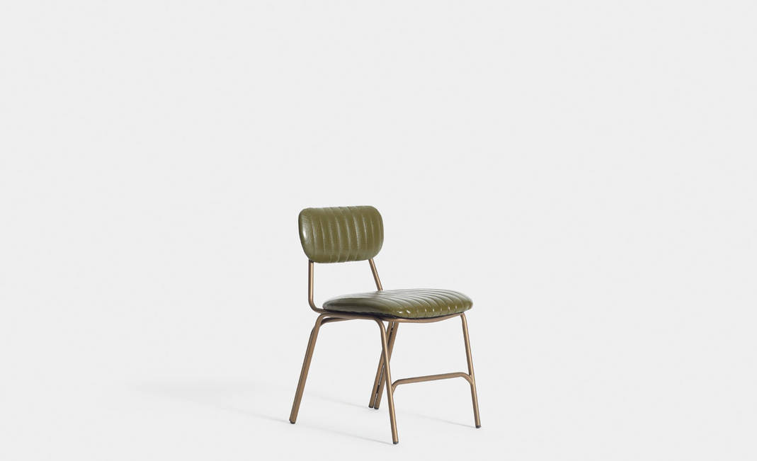 Cadira Entapissada Verda | Crimons