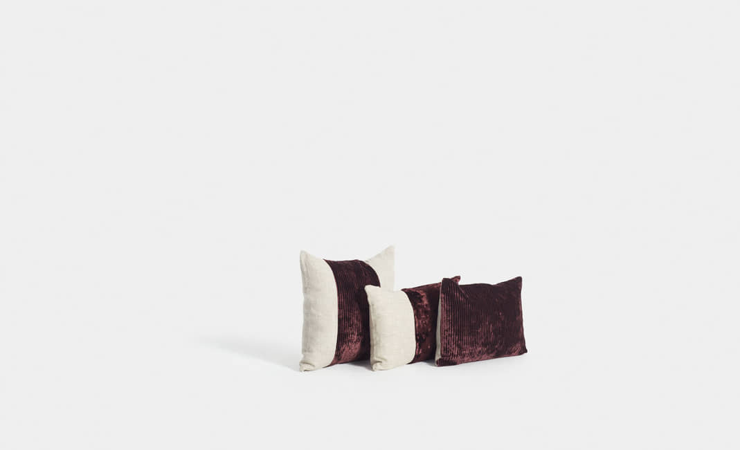 Velvet Bordeaux Cushions | Crimons
