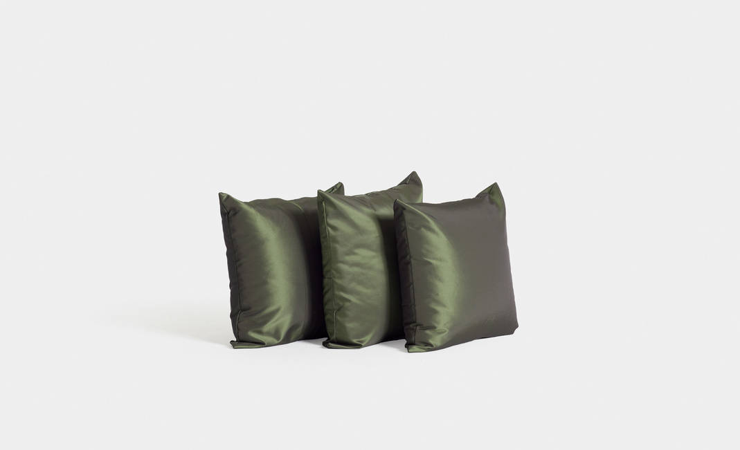 Green Taffeta Cushions | Crimons
