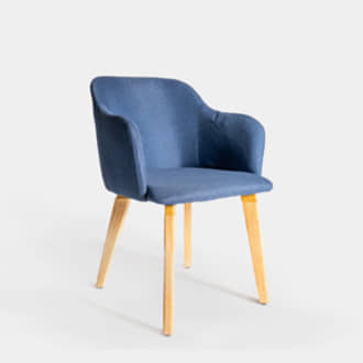 Nordic Navy Blue 2 Upholstered Armchair | Crimons