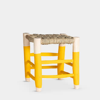 Yellow Low Rope Stool | Crimons