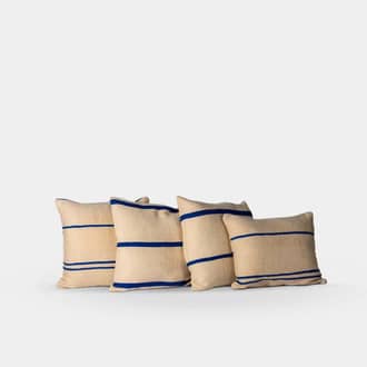 Kilim Cushions Stripes Dark Blue 1 | Crimons