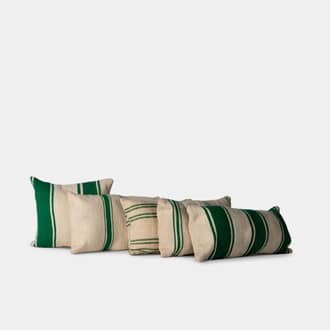 Kilim Cushions Green Striped | Crimons