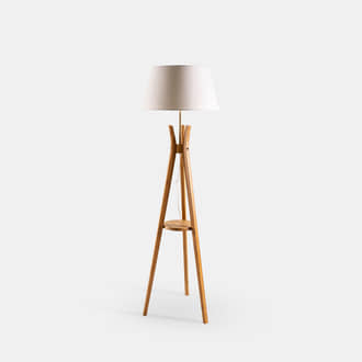 Floor Lamp White/Wood | Crimons