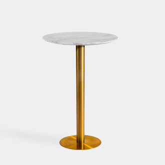Gold White Marble High Table | Crimons