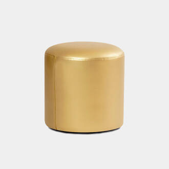 Gold Cylinder Pouf | Crimons