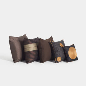 Brown Gold Cushions | Crimons