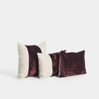 Velvet Bordeaux Cushions | Crimons