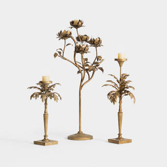 Gold Monopod Candelabra Flower | Crimons