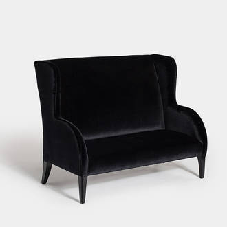 Black Slim Sofa | Crimons