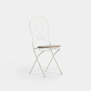 Silla Blanca Provenzal Asiento Madera