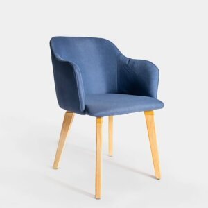 Sillón Nórdico Tapizado Azul Marino 2