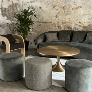Puf Velvet Verde Premium