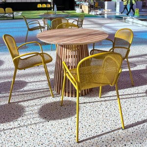 Silla Rejilla Ocre con brazos