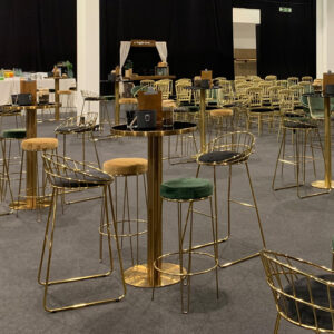 Velvet Canard Stool