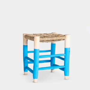 Turquoise Low Rope Stool
