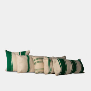 Kilim Cushions Green Striped (Set 5)
