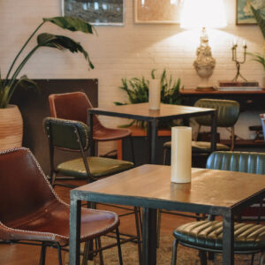 Iron/Wood Industrial High Table