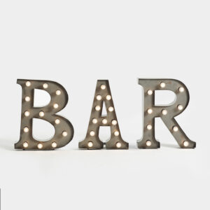 "Bar" Letters With Bulbs