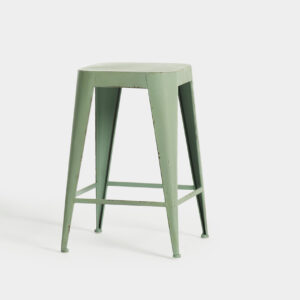 Taburete Bajo Industrial Verde
