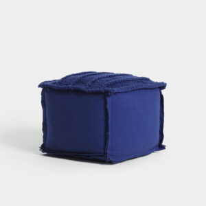 Blue "Tricote" Pouf