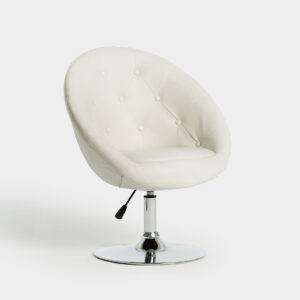 White Conference Armchair with Buttons