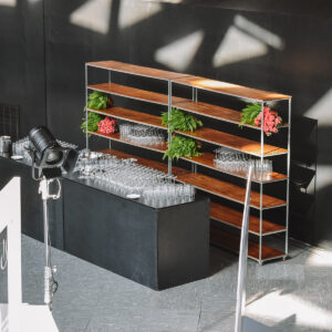 Estantería Madera/Hierro Con Ruedas