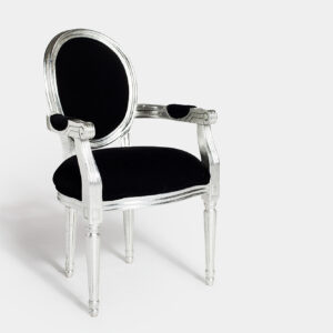 Butaca Louis Negre/Plata