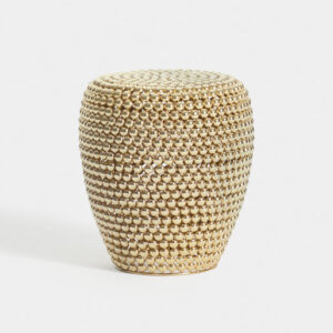 Buttons Gold Pouf