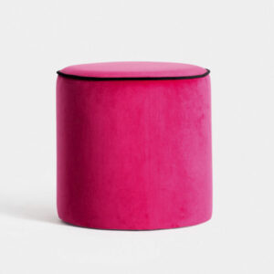 Fuchsia Velvet Pouf