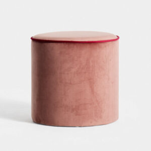 Pink Velvet Pouf