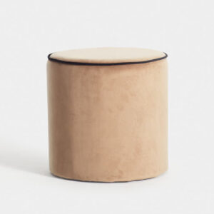 Puf Vellut Beige